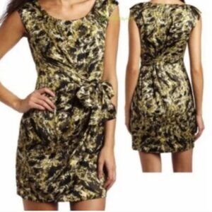 Vince Camuto Sheath Dress Faux Wrap Lined Sleeveless Side Tie Woman's Size 10